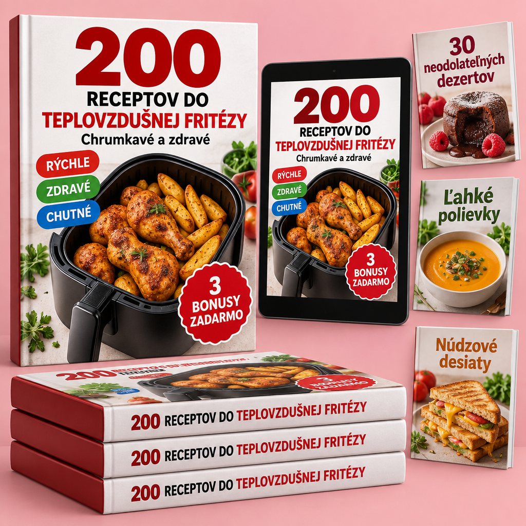Náhľad digitálneho balíčka: 200 zdravých receptov do teplovzdušnej fritézy